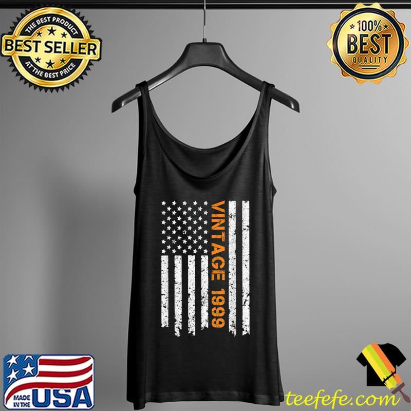 22 Years Old Vintage 1999 Retro USA Flag 22nd Birthday Decor T-Shirt Tank Top 22 Years Old Vintage 1999 Retro USA Flag 22nd Birthday Decor T-Shirt Tank Top