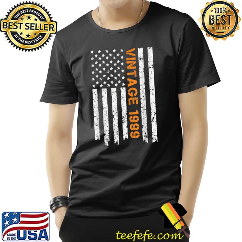 22 Years Old Vintage 1999 Retro USA Flag 22nd Birthday Decor T-Shirt Unisex 22 Years Old Vintage 1999 Retro USA Flag 22nd Birthday Decor T-Shirt Unisex