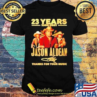 23 Years 1988 2021 Jason Aldean Thanks For Your Music Signature Shirt