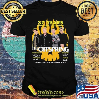 37 years 1984 2021 the offspring thank you for the memories signatures shirt