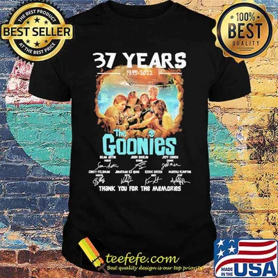 37 years 1985 2022 the Goonies thank you for the memories signatures shirt