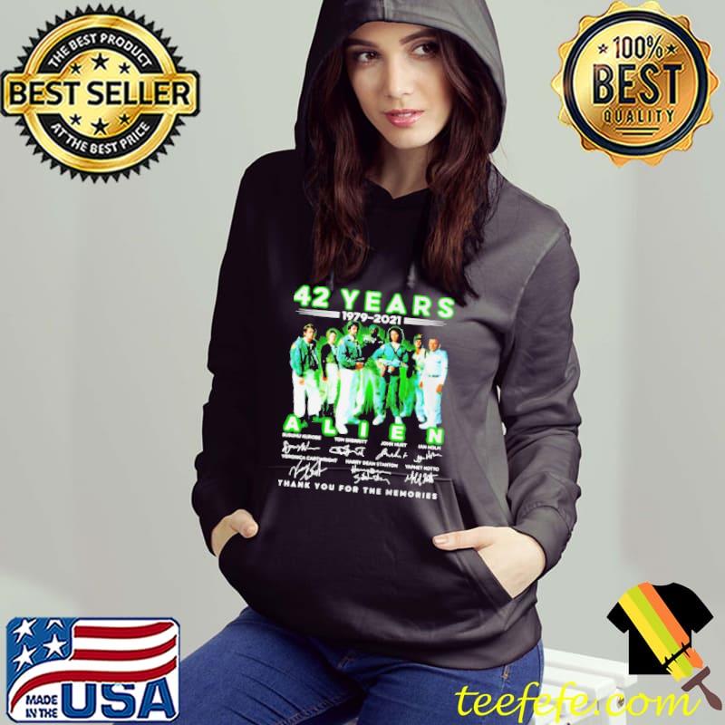 42 Years 1979-2021 Alien thank you for the memories signatures s Hoodie 42 Years 1979-2021 Alien thank you for the memories signatures s Hoodie
