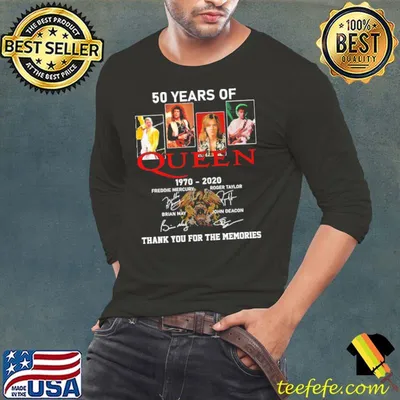 50th Years Of Queen Thank You For The Memories 1970-2020 Signature Shirt