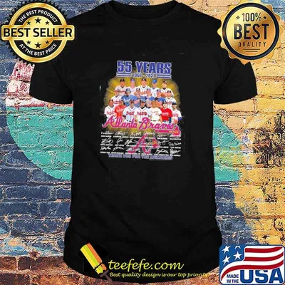 55 Years 1966 2021 Atlanta Braves Thank You For The Merories  Basketball Signature Shirt