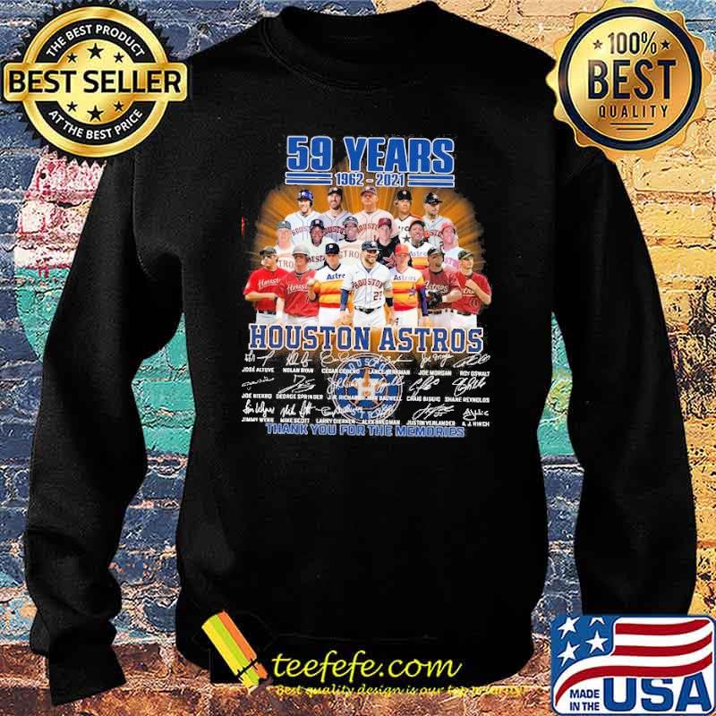 59 years 1962 2021 houston astros thank you for the memories signatures s Sweater 59 years 1962 2021 houston astros thank you for the memories signatures s Sweater