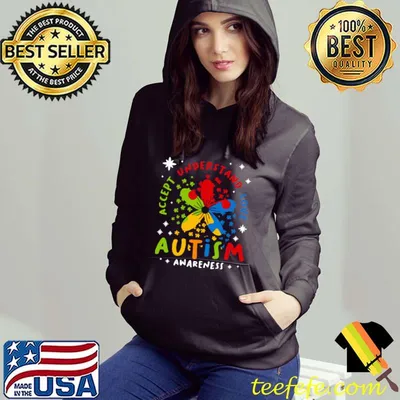 Accept Understand Love Autism Awareness Month Flower Love T-Shirt