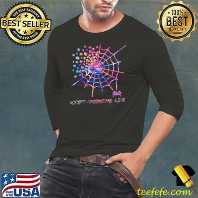 Accept Understand Love Spider Autism Hologram shirt