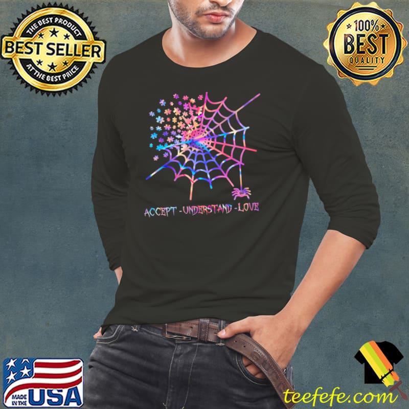 Accept Understand Love Spider Autism Hologram shirt
