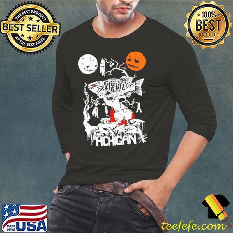 Achigan Fish Happy Halloween Moon Shirt