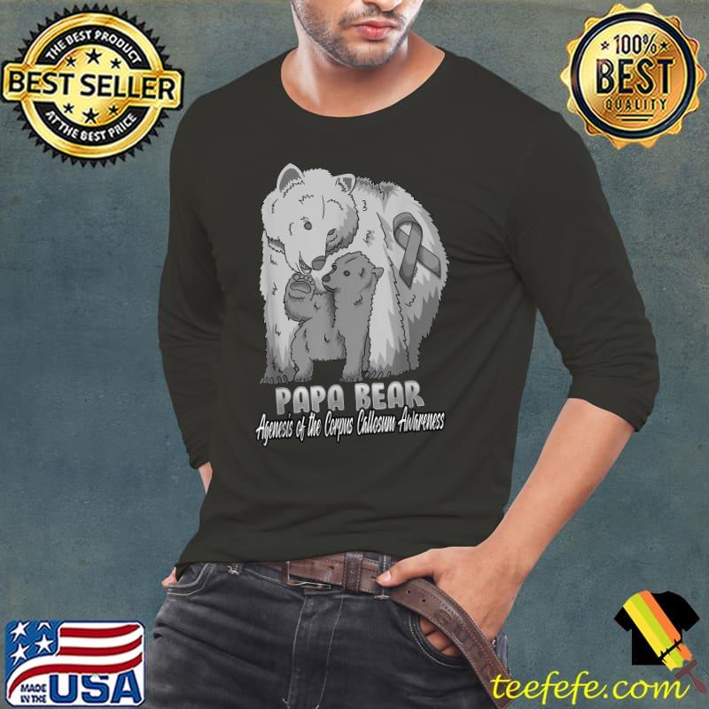 Agenesis of the Corpus Callosum Child Awareness Papa Bear Su T-Shirt Long Sleeve Tee Agenesis of the Corpus Callosum Child Awareness Papa Bear Su T-Shirt Long Sleeve Tee