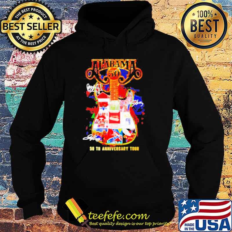 Alabama 50th Anniversary Tour Signatures Shirt Hoodie Alabama 50th Anniversary Tour Signatures Shirt Hoodie