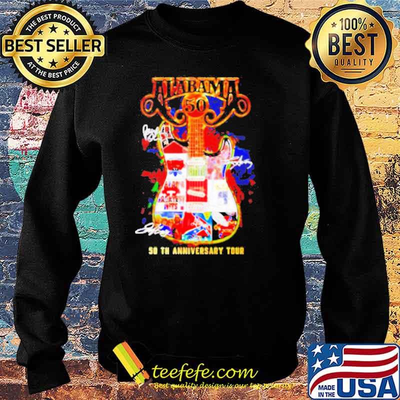 Alabama 50th Anniversary Tour Signatures Shirt Sweater Alabama 50th Anniversary Tour Signatures Shirt Sweater