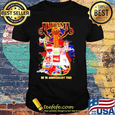 Alabama 50th Anniversary Tour Signatures Shirt