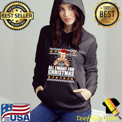 ALL I WANT FOR CHRISTMAS Trump Prison Ugly Christmas T-Shirt