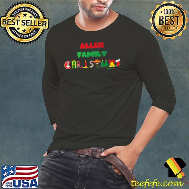 Allen Family Funny Merry Christmas 2021 Word Design Premium T-Shirt Long Sleeve Tee Allen Family Funny Merry Christmas 2021 Word Design Premium T-Shirt Long Sleeve Tee