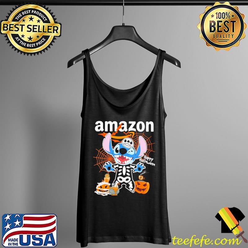 Amazon Stitch Skeletons Pumpkins Happy Halloween Shirt Tank Top Amazon Stitch Skeletons Pumpkins Happy Halloween Shirt Tank Top
