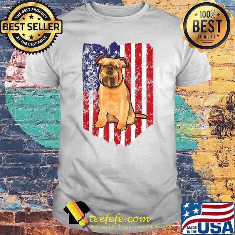 American Flag July, Brussels Griffon T-Shirt