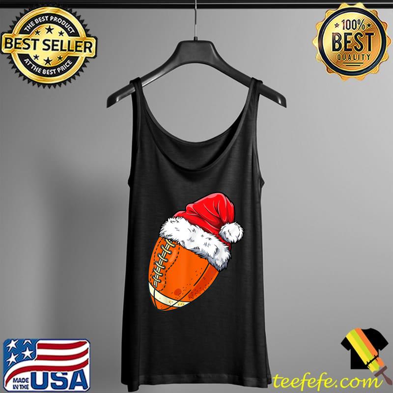 American Football Christmas Ball Santa Hat Xmas Men Boys T-Shirt Tank Top American Football Christmas Ball Santa Hat Xmas Men Boys T-Shirt Tank Top
