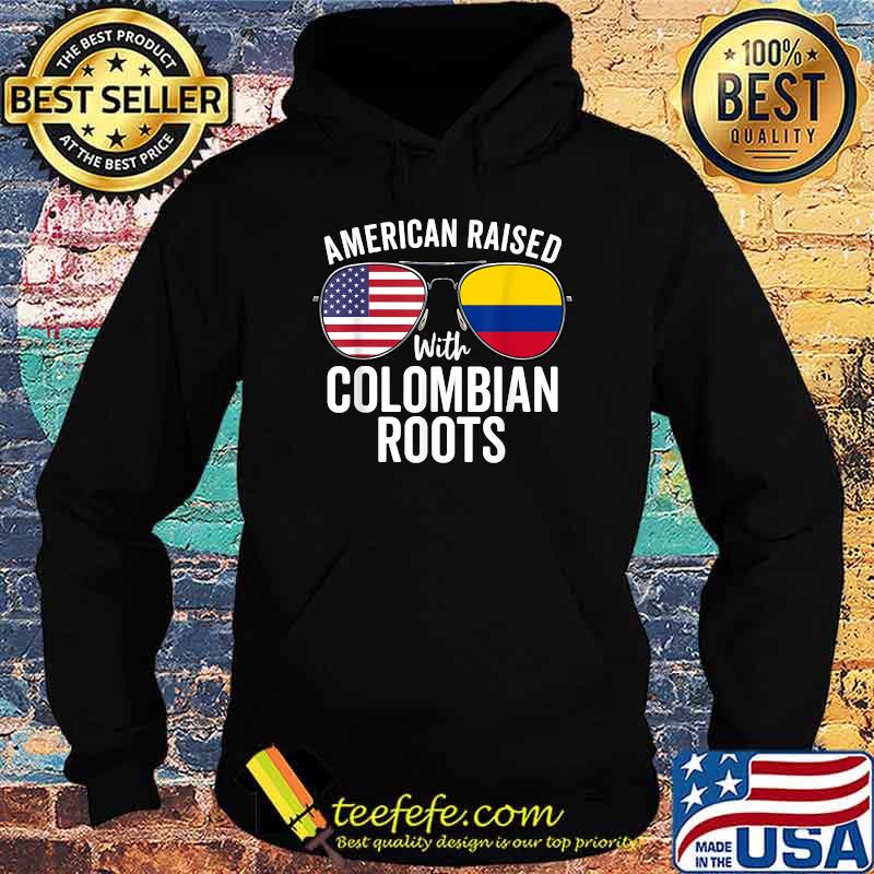 American Raised With Colombian Roots USA Colombia Flag T-Shirt Hoodie American Raised With Colombian Roots USA Colombia Flag T-Shirt Hoodie