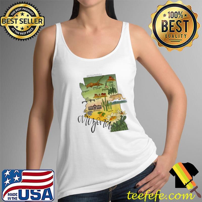 Arizona Grand Canyon Kingman White Mrunto Sunflower T-Shirt Tank Top Arizona Grand Canyon Kingman White Mrunto Sunflower T-Shirt Tank Top