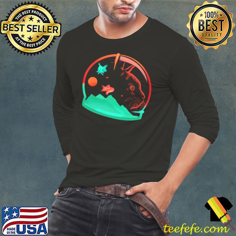Astrocat Cat Fish Shirt Long Sleeve Tee Astrocat Cat Fish Shirt Long Sleeve Tee