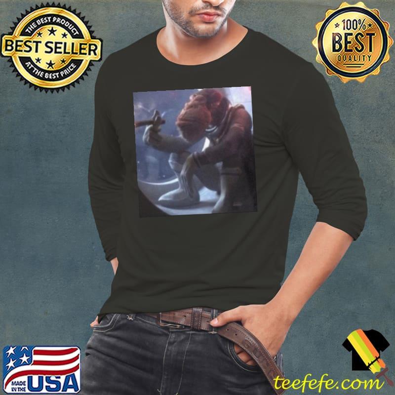 Astronaut Monkey Smoking In Space Shirt