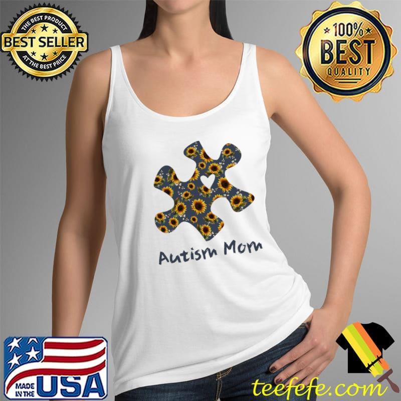 Autism Mom Lego Sunflowers Shirt Tank Top Autism Mom Lego Sunflowers Shirt Tank Top