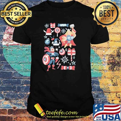 Avengers Holiday Thor American Captain Shirt