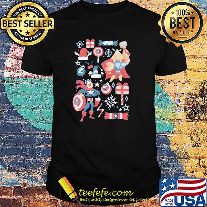 Avengers Holiday Thor American Captain Shirt