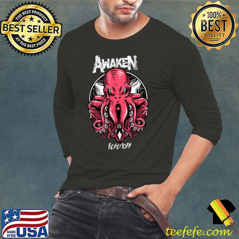 AWAKEN Behemoth Elder Giant Squid T-Shirt Long Sleeve Tee AWAKEN Behemoth Elder Giant Squid T-Shirt Long Sleeve Tee