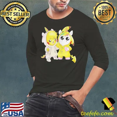Baby Pikachu and unicorn shirt