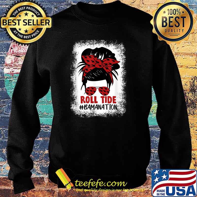 Bamanation Roll Tide Alabama Messy Bun Hair Graphics for Fan T-Shirt Sweater Bamanation Roll Tide Alabama Messy Bun Hair Graphics for Fan T-Shirt Sweater