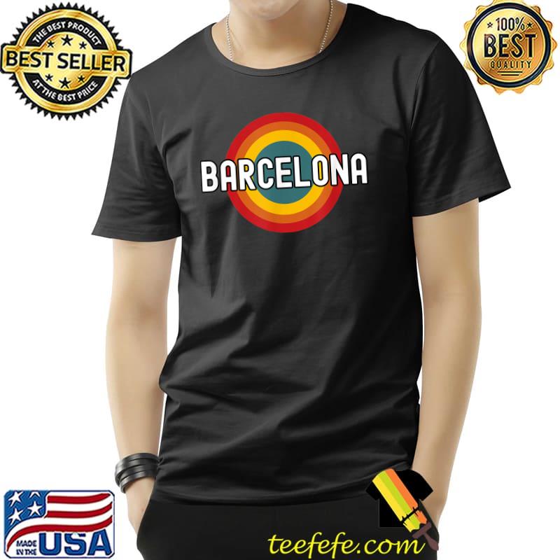 Barcelona Spain And Ecuador Vintage Retro T-Shirt