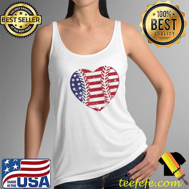 Baseball Softball America Flag Shirt Tank Top Baseball Softball America Flag Shirt Tank Top