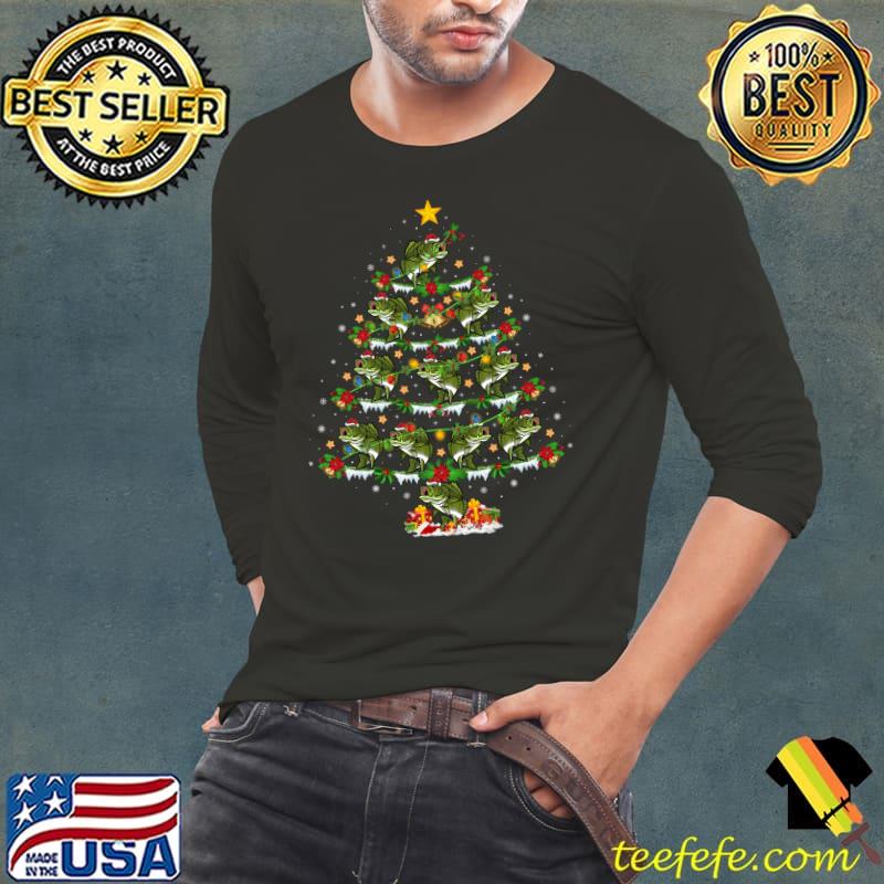 Bass Fish Lover Xmas Lighting Bass Christmas Tree T-Shirt Long Sleeve Tee Bass Fish Lover Xmas Lighting Bass Christmas Tree T-Shirt Long Sleeve Tee