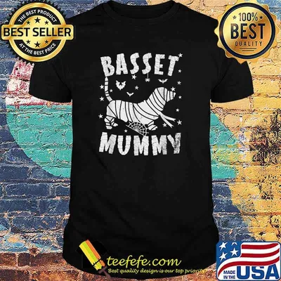 Basset Hound Mummy - Halloween T-Shirt