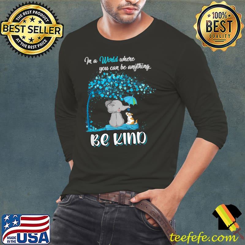 Be Kind Autumn Cute Elephant Fun Dog Diabetes Awareness T-Shirt Long Sleeve Tee Be Kind Autumn Cute Elephant Fun Dog Diabetes Awareness T-Shirt Long Sleeve Tee