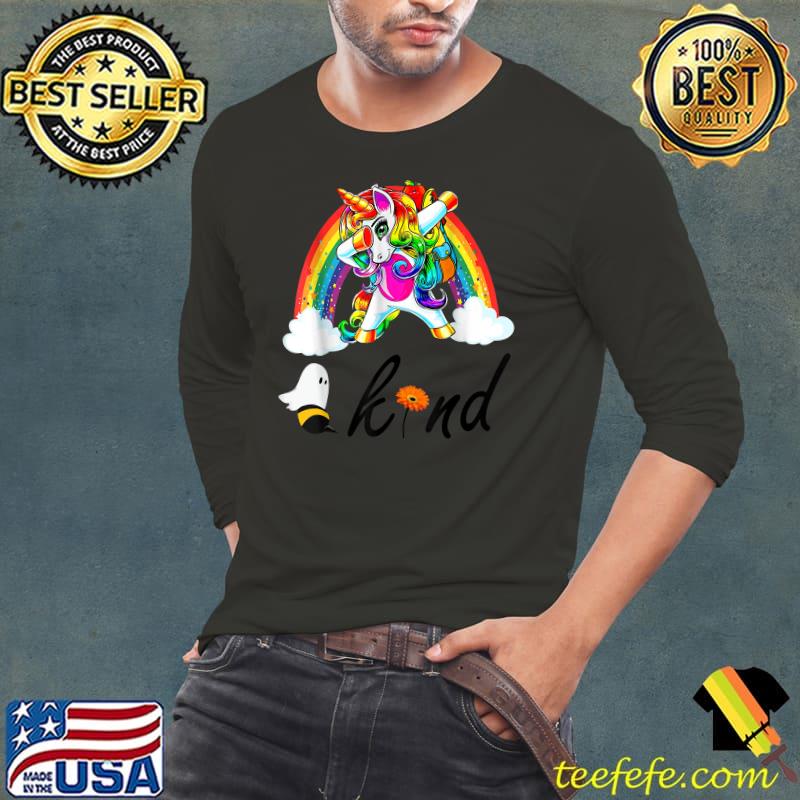 Be-Kind Choose Kindness Anti Bullying Rainbow Unicorn T-Shirt Long Sleeve Tee Be-Kind Choose Kindness Anti Bullying Rainbow Unicorn T-Shirt Long Sleeve Tee