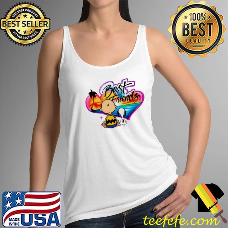 Best friends snoopy and charlie brown heart sunset s Tank Top Best friends snoopy and charlie brown heart sunset s Tank Top