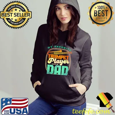 Best mens My Favorite Trumpet Player Calls Me Dad Marching Band T-Shirt