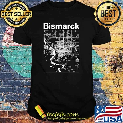 Bismarck North Dakota Vintage Style Home City Street Map T-Shirt