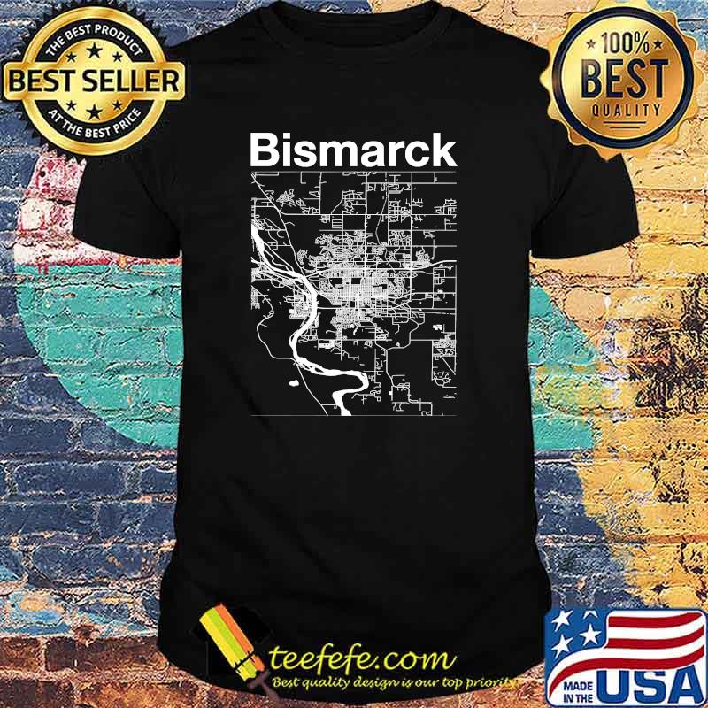 Bismarck North Dakota Vintage Style Home City Street Map T-Shirt