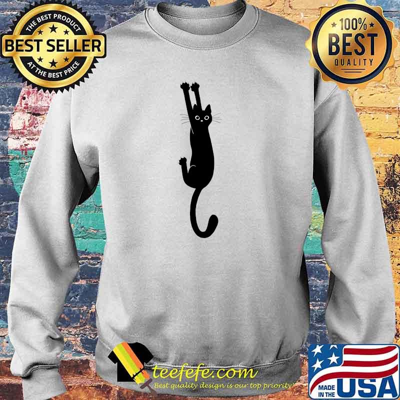 Black Cat Holding On Essential T-Shirt Sweater Black Cat Holding On Essential T-Shirt Sweater