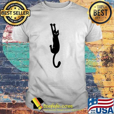 Black Cat Holding On Essential T-Shirt