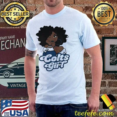 Black woman indianapolis colts girl shirt
