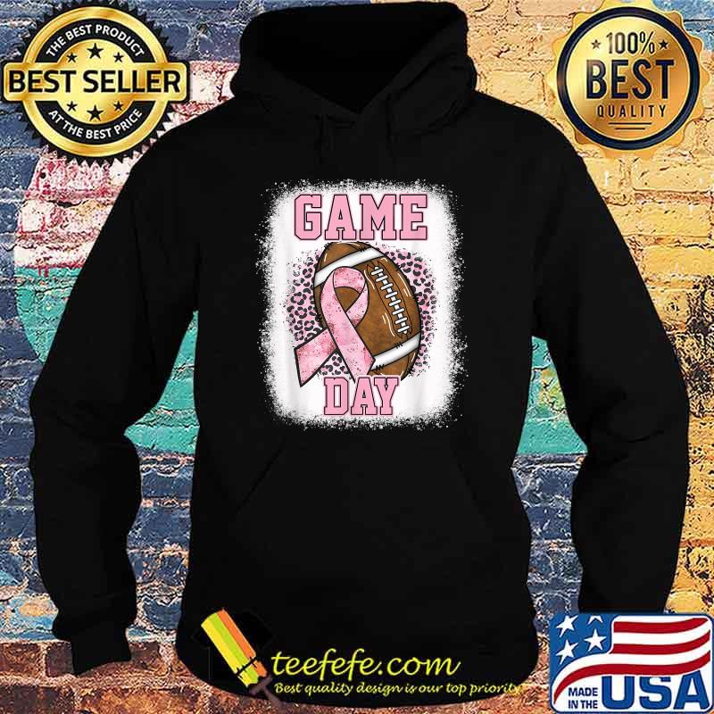Bleached Football Game Day Pink Ribbon Breast Cancer T-Shirt Hoodie Bleached Football Game Day Pink Ribbon Breast Cancer T-Shirt Hoodie