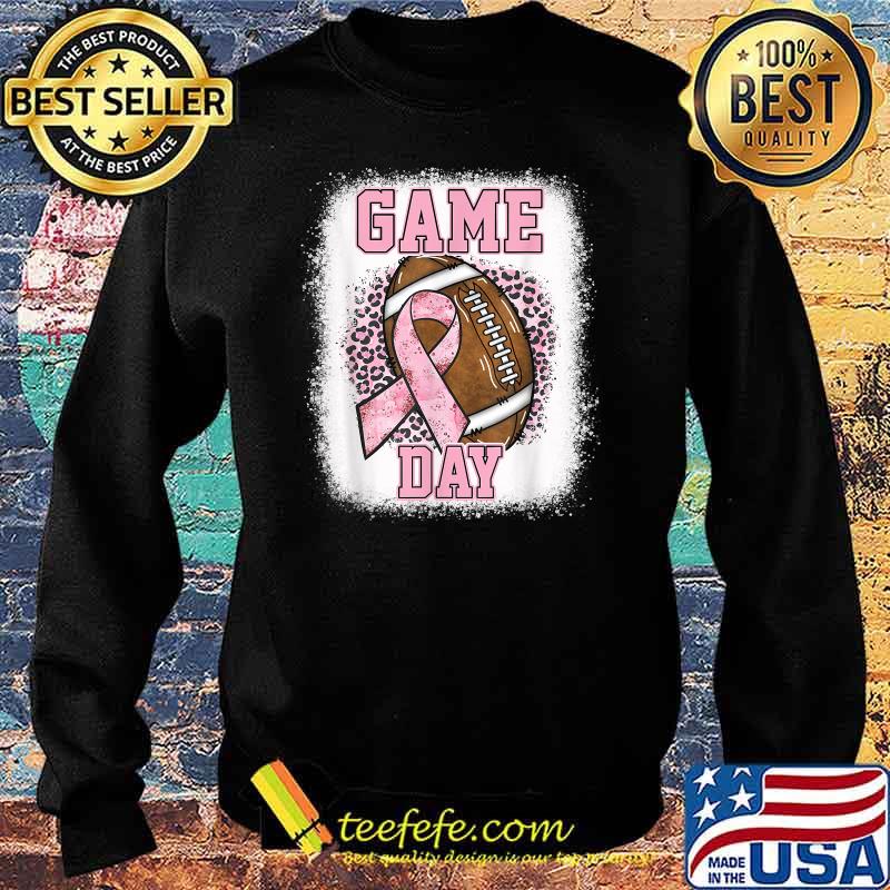 Bleached Football Game Day Pink Ribbon Breast Cancer T-Shirt Sweater Bleached Football Game Day Pink Ribbon Breast Cancer T-Shirt Sweater
