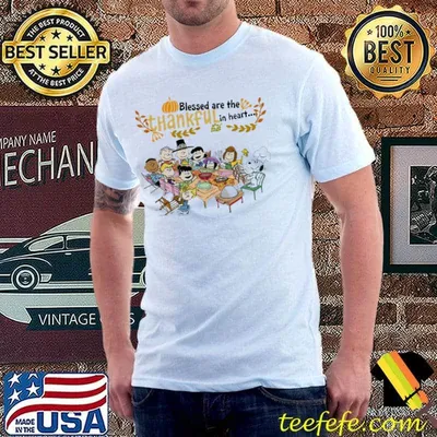 Blessed are the thankful in heart peanuts shirt
