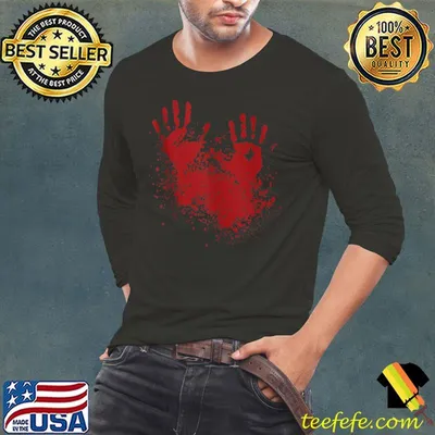 Blood Hand Costume I Bleed Killer Zombie Halloween Party T-shirt