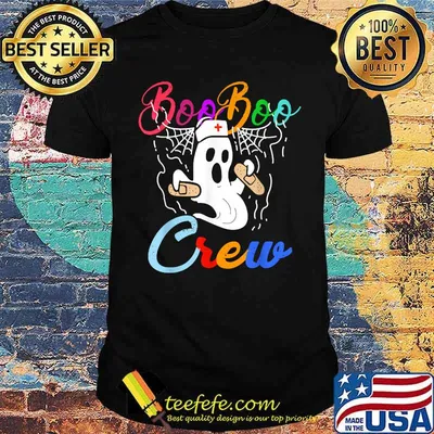 Boo Boo Crew Nurse Halloween For Nurses RN Ghost Women T-Shirt
